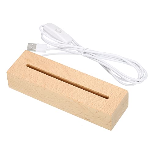 Base en bois pour lampe LED stabilisant et éclairant vos veilleuses acryliques figees