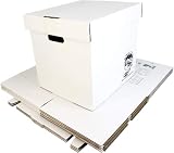 Durable Set of 5 12 inch Vinyl Record Storage Boxes - Heavy-Duty Cardboard Construction with Removable Lid - Holds Up to 90 Records Each - Built Tough for Long-Term, Secure Archival Storage - #12BC13