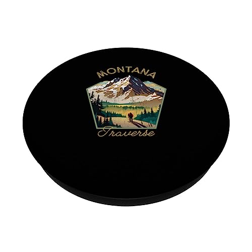 Montana Retro Clothing - Montana Souvenir PopSockets Swappable PopGrip, Black - Image 2