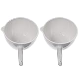 BUGUUYO 2 piezas Platos de Evaporación de Porcelana con Asa Recipientes para Laboratorio Químico Diseño con para Vertido Fácil y Base Estable Uso Reutilizable para Evaporar Soluciones