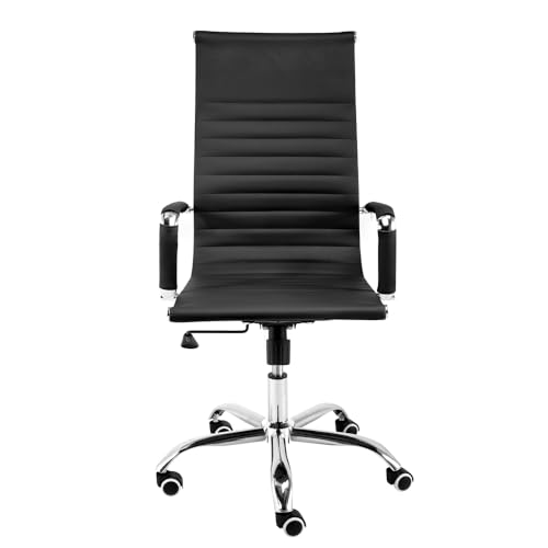 Cadeira Presidente Boston Giratória Regulagem de Altura a Gas Esteirinha Preto