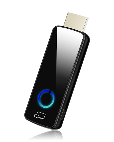 4K Écran sans Fil Dongle Adaptateur, Wireless HDMI Streaming, Airplay, Miracast, DLNA, Google Casting, 5GHz WiFi, Plug & Play pour Smartphone, Tablette, PC/Mac