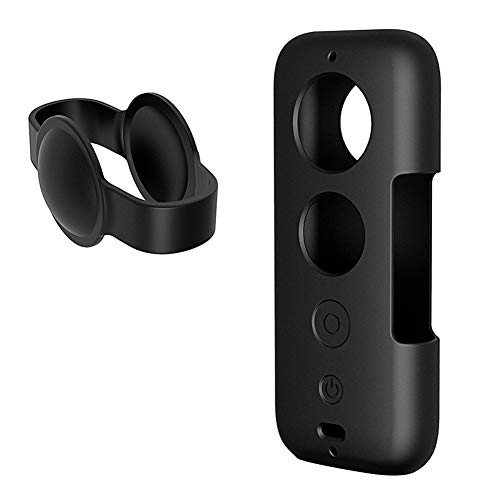 保護ケースレンズシリコンケースInsta360One Xアクセサリー用スクラッチプルーフプロテクターカバーアクセサリー(色:黒色) (Color : Black Color)