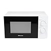 EMtronics 20 Litre 700W Manual Control Microwave with 5 Power Levels, Defrost Function, 35 Minute Timer and Cavity Light - White