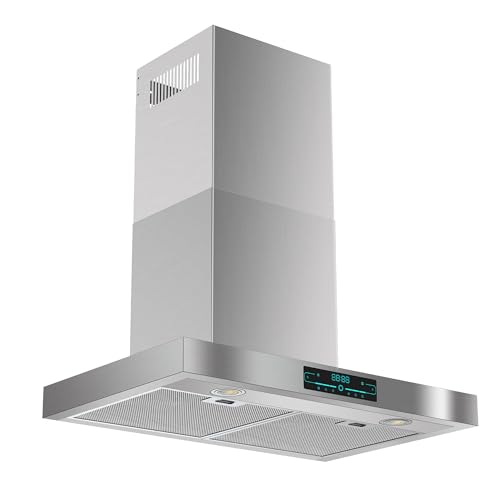Range Hood 30 Inch Insert, turephe 500CFM Built-in Vent Hoods Ducted/Ductless,Stainless Steel Kitchen Vent Hood with 3-Speed,3W Bright LED Lights