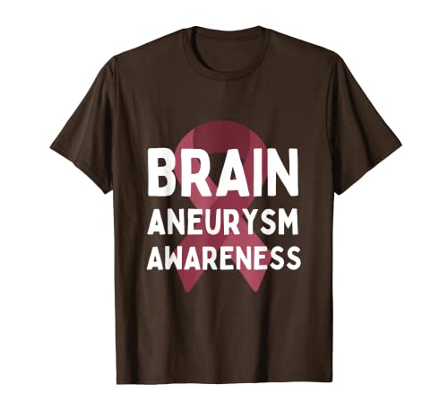 Brain Aneurysm Awareness Burgundy Ribbon Aneurysm Survivor Camiseta