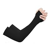 Power Ionics Ärmelhalter Damen - UV-Schutz Arm Sleeve für Outdoor-Sportarten, Rennrad Trikot, Tattoo Ärmel, Erhältlich in 1-Paar-Packung, Schwarz