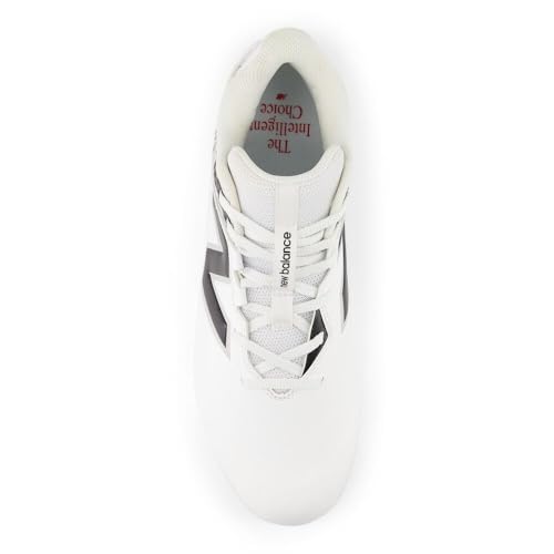 New Balance New Balance Men's Rush V5 Mid Lacrosse Shoe, White/Black/Team Red, 12 M