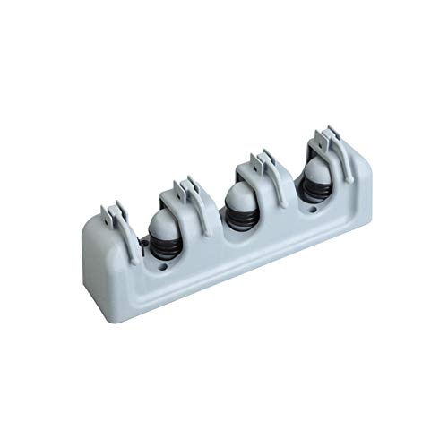 Jingtaihua Soporte para fregona y escoba con ganchos, soporte de pared para escoba de PP duradero, organizador de armario montado en la pared, estante para armario, cocina, hogar Cover