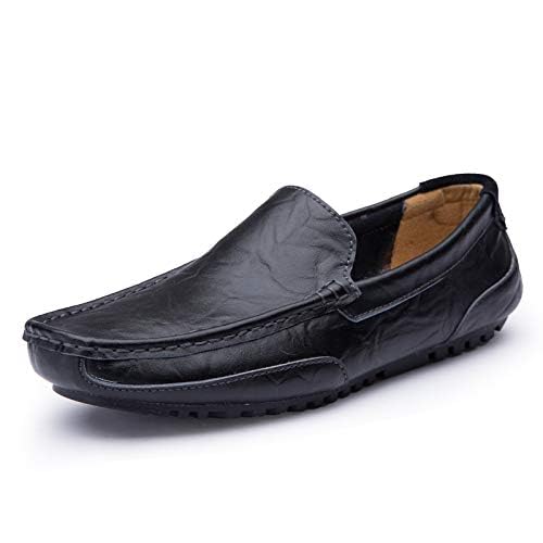 Men's Casual Leather Loafers Slip On Flat Shoes Driving Moccasins Penny Shoes2