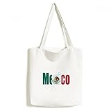 Material: Leinwand DIYthinker Mexiko Land Flagge Namen Environmentally-Tasche Einkaufstasche Kunst Waschbar 33cm x 40 cm (13 Zoll x 16 Zoll) Mehrfarbig