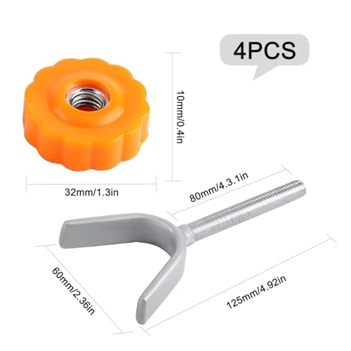 4 Stück Y Spindel Für Treppenschutzgitter,Safety First Treppenschutzgitter,Treppengitter, Y-Spindel Druckschrauben M10 Für Sicherheitstüren,Kindertüren,Treppenschutztüren,Geeignet Für Babys,Hunde