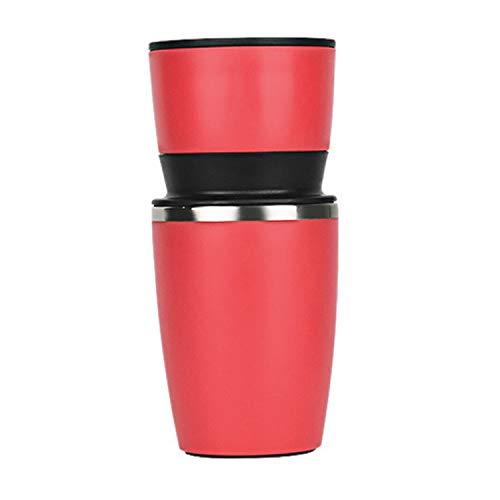 Tragbare manuelle Handkurbel Edelstahl Kaffeemühle Maker für Home Office Reisen Camping Indoor Outdoor-Einsatz Rot