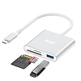 【Exprimé à 5Gbps】Le chipset haut de gamme permet un transfert de données stable et ultra-rapide jusqu'à 5 Gbps et 104 Mo/s (10 fois plus rapide que l'USB 2.0) en mode UHS-I pour les cartes SD, SDHC, SDXC, MicroSD, MicroSDHC, MicroSDXC. 1G en quelques secondes.