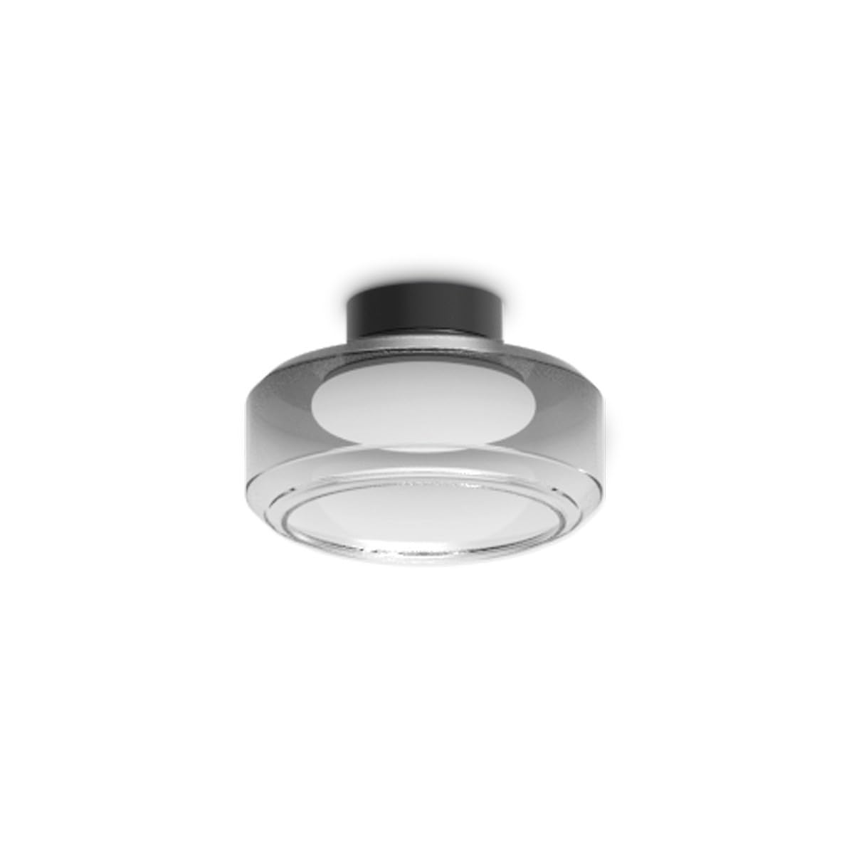 Ideal Lux TOPICO 25 cm Semi-Flush LED Ceiling Light, Smoke Colour 3000K