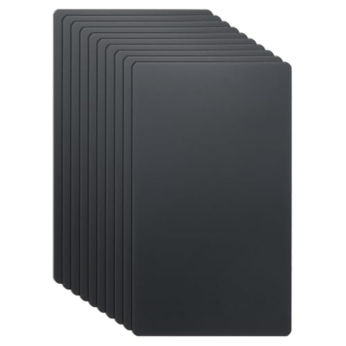 Cartes en métal pour cadeaux personnalisés et invitations miroir noir 10pcs