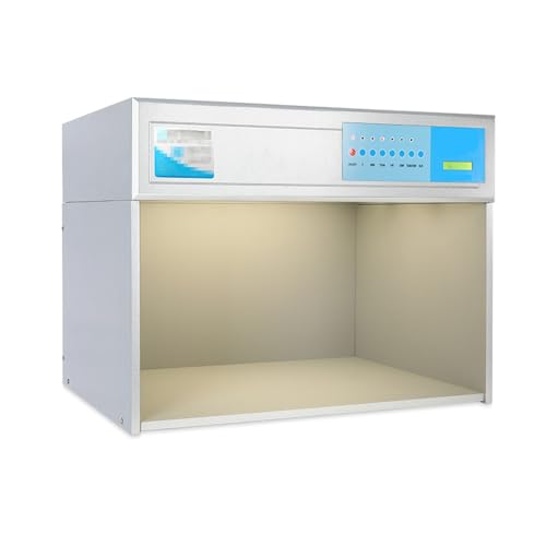 Vttui 8-Source Standard Light Booth with D65 Daylight for Color Matching - Essential for Textile, Printing, and Paint QA Inspection