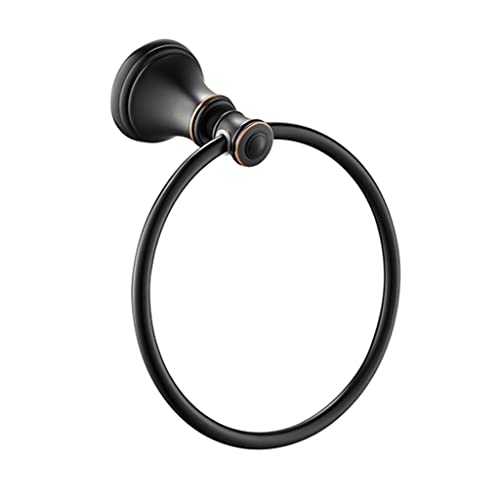 Preisvergleich Produktbild NENYAO Handtuchring Küche Badezimmer Handtuchhalter Ring, Öl geriebenes Bronze -Badezimmertuchring, Handtuchhalter, wandmontierte Badetuchhalterung