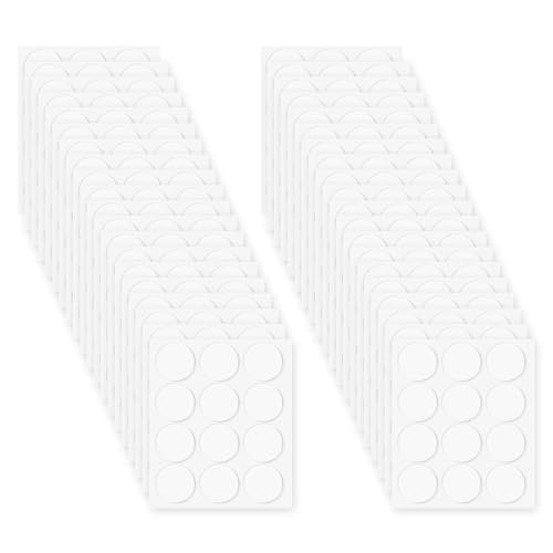 QUARKZMAN 480pz Punti di Nastro Biadesivo Doppio Lato, Punti Adesivi Nano a Doppio Lato, Punti Adesivi Trasparenti Rimovibili Tondi Senza Tracce e Artigianato, Decorazione, 35 x 0.8 mm
