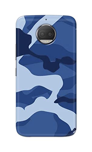 Image of Printed Hard Back Cover Case for Motorola Moto G5S+ Plus Back Cover (Army Blue Pattern) -702