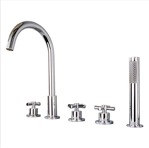 Ensemble de douche 5 pièces chrome haut de gamme pour bain