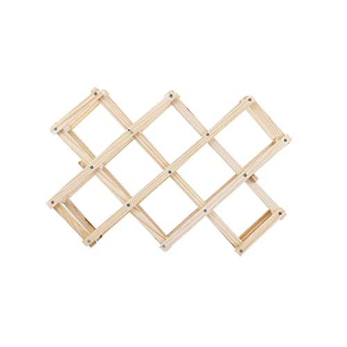 Soporte para botellas de vino de madera beige miniatura 1