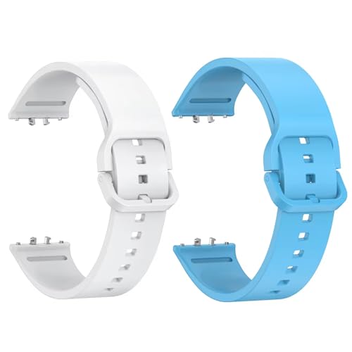 Image of Valente Silicone Watch Straps Compatible for Samsung Galaxy Fit 3 (Pack of 2)