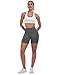 ATHVOTAR Workout Gym Shorts Women, High Waisted Seamless Butt Lifting Scrunch Butt Sports Shorts Gray M