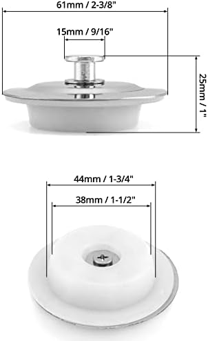QWORK 1 Pack Universal Bath Plug , Sink Plug , stainless steel drain plug , 39mm hole , sink plug for bathroom kitchen sink