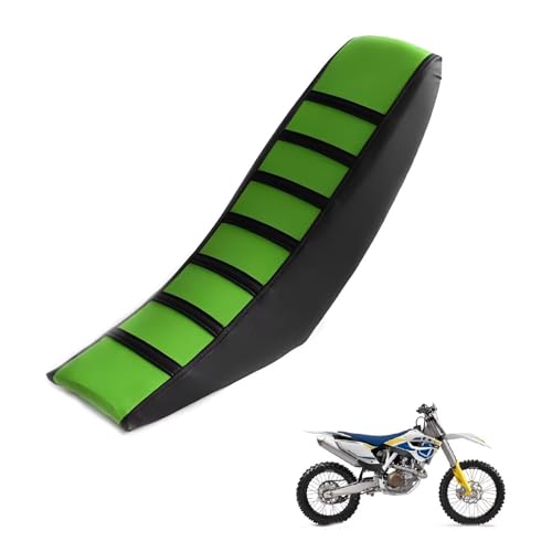 generisch sitzbankbezug Motorrad kompatibel mit Husqvarna FC 450 2017-Present,Sonnenschutz und Anti-Rutsch,Motorradzubehörsitzbankbezug Motorrad (Black Green)