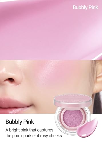 JUNGSAEMMOOL Artist Cushion Blush (Bubbly Pink) | Easy to Blend, Lightweight, Hydrating Cushion Blush for Dewy & Glowing Cheeks - Image 4