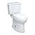 TOTO Drake Two-Piece Elongated 1.28 GPF TORNADO FLUSH Toilet with CEFIONTECT and SoftClose Seat, WASHLET+ Ready, Cotton White - MS776124CEG#01 & Danco Perfect Seal Toilet Wax Ring with Bolts (10826X)