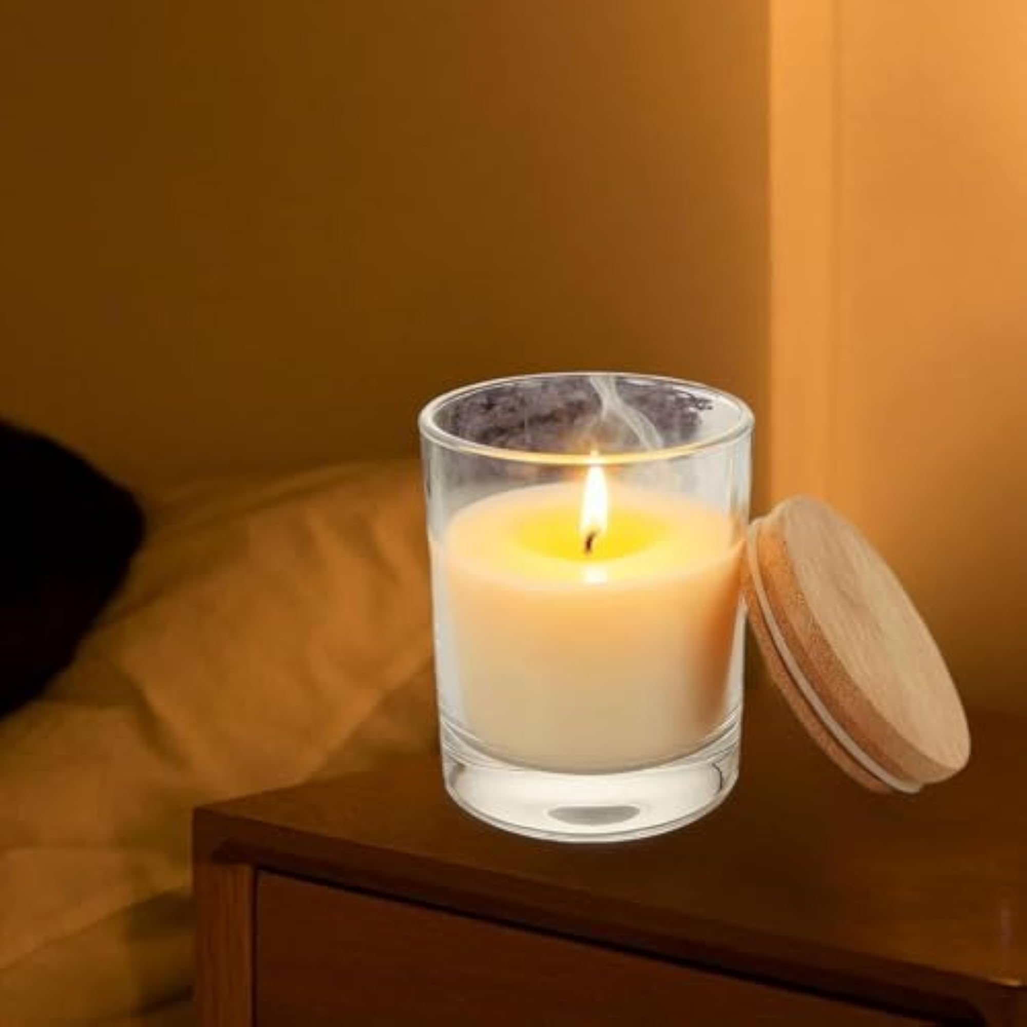 6pcs Thick Candle Jars with Lids, 7 oz Gift Set