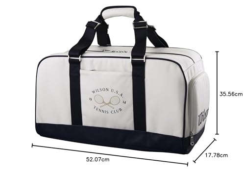 WILSON 1914 Heritage Tennis Racket Bags - Cream/Dark Navy