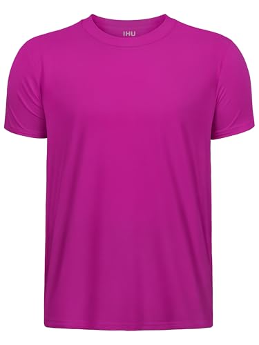 Image of Boys Neon Shirts Dry Fit Athletic T Shirts UPF 50+ Performance Cooling Shirt Short Sleeve Rash Guard Kids Top for Boys Girls