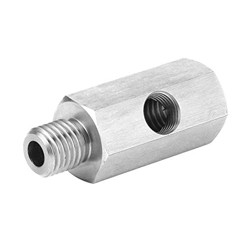 Turbo Öldrucksensor Adapter, Turbo-Versorgungsleitungs-Messschlauch T Edelstahl-Fitting-Stecker auf Buchse 1/8 Zoll auf M12X1.5-Adapter Turbo-Öldrucksensor-Versorgungsleitungs-Messgerät
