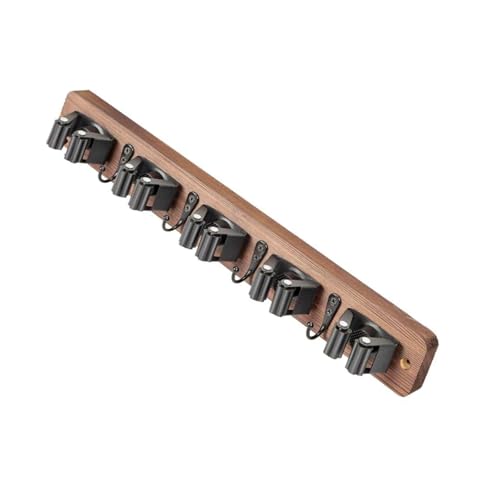 JDNH Rustics Styles - Colgador de escoba de madera multiusos para el hogar, garaje y baño, estante de almacenamiento de escobas de madera