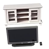 Mini televisor de juguete para sala de estar de casa de muñecas, multiuso, se puede utilizar para decoración de escenas de vida en miniatura, trabajos de bricolaje, etc. televisor para casa de muñecas