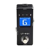 Rowin 901 - Pedale sintonizzatore professionale per chitarra, con bypass reale, per integrità del segnale e display di sintonia chiaro