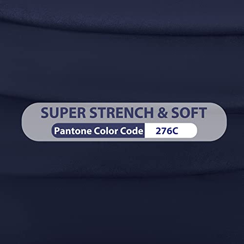 La Meack Super Stretch Sofa Covers For Sectional Sofa Set, L Shape Washable Couch Covers, 2Pcs Slipcovers Protector With 2Pcs Pillowcases For Dog Cat Pets Kids (3 Seat Sofa + 3 Seat Chaise, Navy) #TOP3