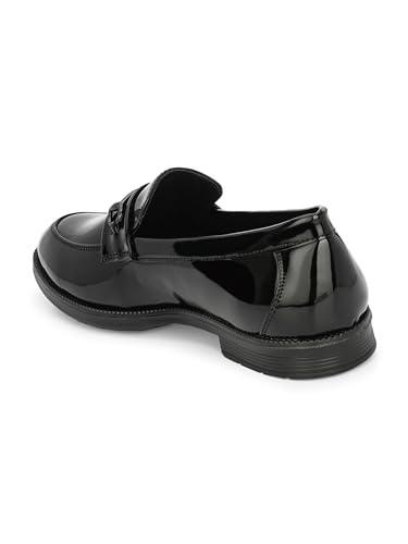 Image of STANPHORD Men Formal Buckle Accent Loafers | Patent Slip-On | Memory Foam Insole | Office Business Wedding Casual WearTan (TPSL F1)