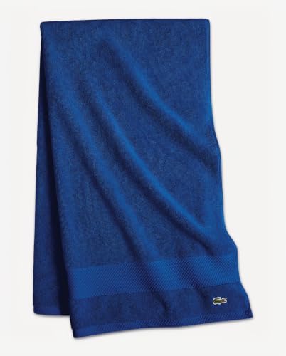 Lacoste Heritage 100% Supima Cotton Bath Towel 30" x 54", Surf Blue
