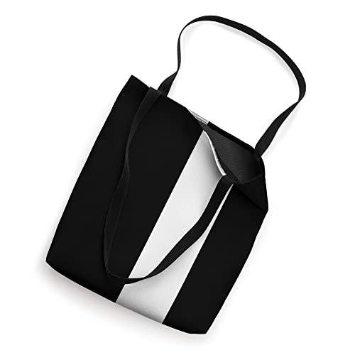 Bolso Tote negro con una franja blanca ancha miniatura 2