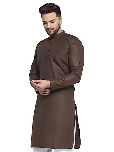 Image of Jompers Men's Cotton Regular Fit Solid Kurtas