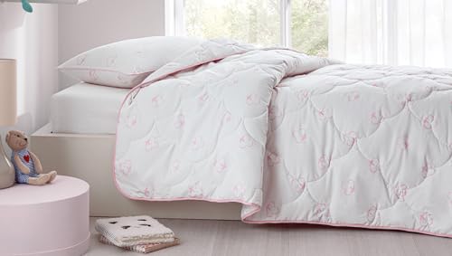 Yatas Bedding Couette en Coton pour bébé - 95 x 145 cm - 100% Coton - Respirante - pour Toutes Les Saisons - 95 x 145 cm - 300 g/m² - Couette Chaude