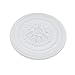 Wealrit Round PU Ceiling Medallion Ceiling Fan Light Covers White Flower Lighting Medallion Decorative Plate for Light Fixtures and Fans Chandeliers Lampshade Decor - Type 04