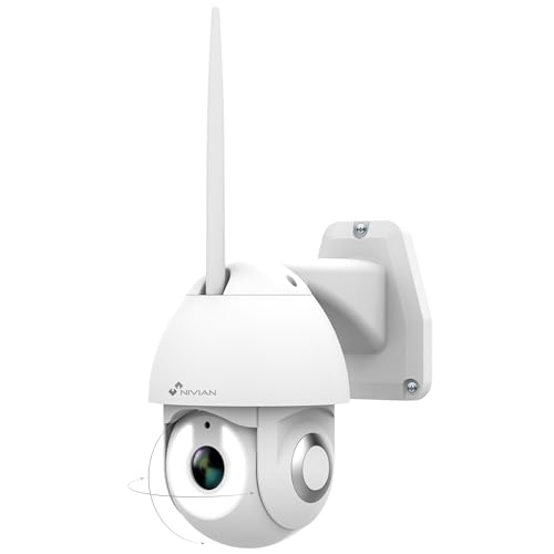 Nivian-Cámara PTZ Wifi 2,4Ghz-Half4K-Movimiento remoto 360º con