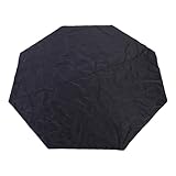 ZASCHMOY Lona de Acampada, Tienda de Campaña con Huella, Sombrilla a Prueba de Lluvia, Toldo para Acampar Al Aire, Picnic en la Playa, Nailon Negro, 283x283cm