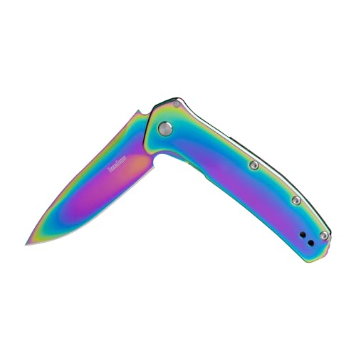 Kershaw Outcome Pocket Knife Rainbow 2.8 Inch Drop Point Blade
