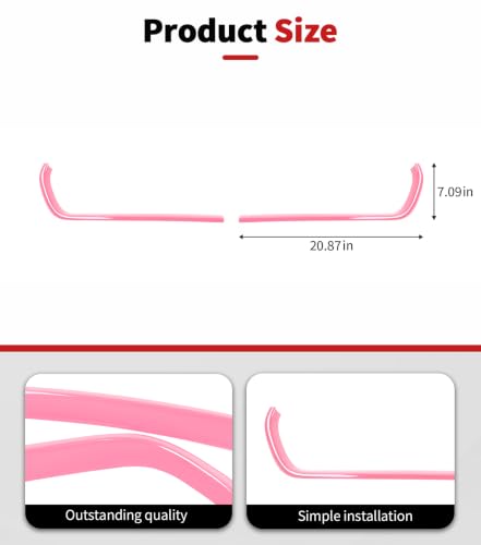 Image of Voodonala for Charger Front Grille Inserts Trim for 2015-2023 Dodge Charger, Radiator Grill Cover Protector, ABS Pink Exterior Accessories, 2PCS